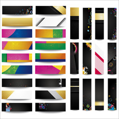 Wall Mural - Big collection advertising banners on different topics