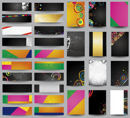Wall Mural - Big collection advertising flyers on different topics