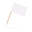  blank white flag.Isolated on white background