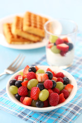 Canvas Print - Dessert with fresh berries