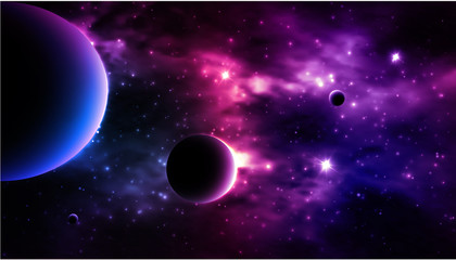 photorealistic galaxy background.