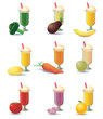 Various fruit and vegetable blended drink