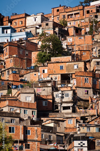 Fotografia, Obraz Fragile Residential Constructions of Favela in Rio de Janeiro