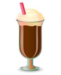 Brown colored shake vector