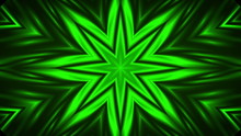 Abstract Loop Motion Background, Green Kaleidoscope