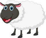 Fototapeta Dinusie - Happy sheep cartoon