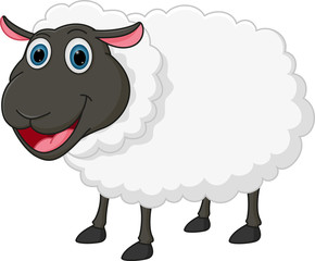 Wall Mural - Happy sheep cartoon