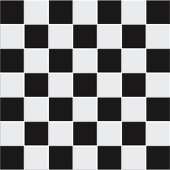 Poster - Vector seamless black and white tiles