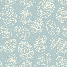 Seamless Background From Ornamental Easter Eggs