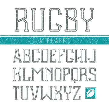 Serif font medium in the sport style