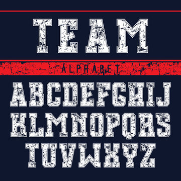 Serif font in the sport style