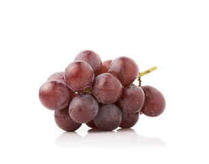 Poster - red grape on white background