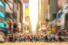 People Walking On The Street Of Manhattan - New York City
