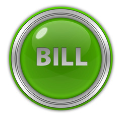 Bill circular icon on white background