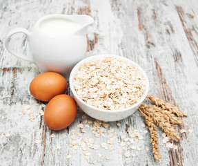 Canvas Print - Bowl of oats