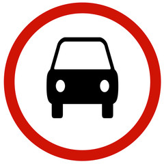 Wall Mural - road for car sign