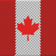 Canvas Print - flag of canada from the rhombs background