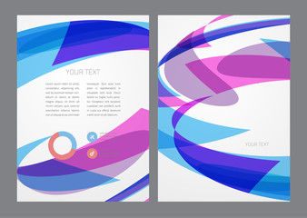 Sticker - Abstract modern bright multicolored flyer.