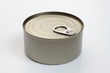 © aliengel - One grey metal can on white background.