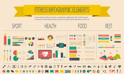 Wall Mural - illustration of healthy lifestyle infographic