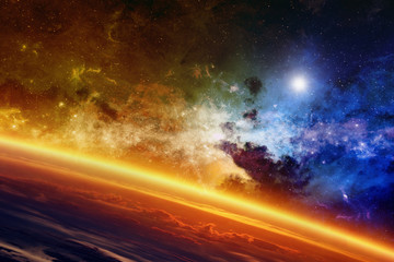 Wall Mural - Glowing planet