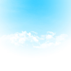 Wall Mural - blue sky and clouds abstract illustration