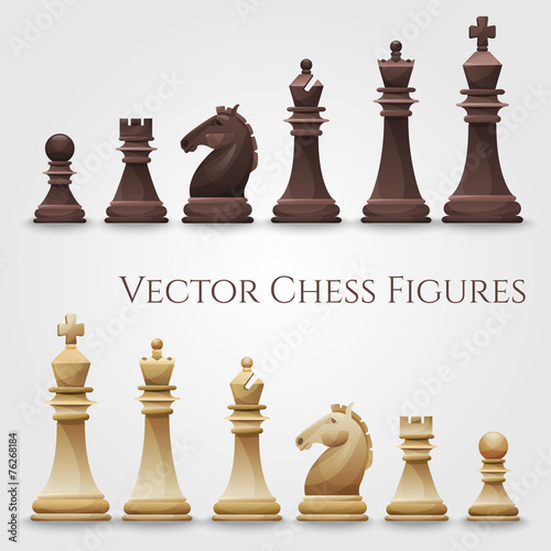 Vector Chess Figures Stock Vector | Adobe Stock