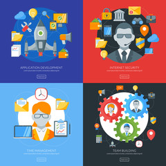Wall Mural - concept for development, internet security, time management