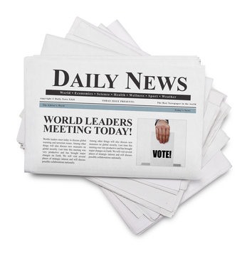 Daily news title on newspaper