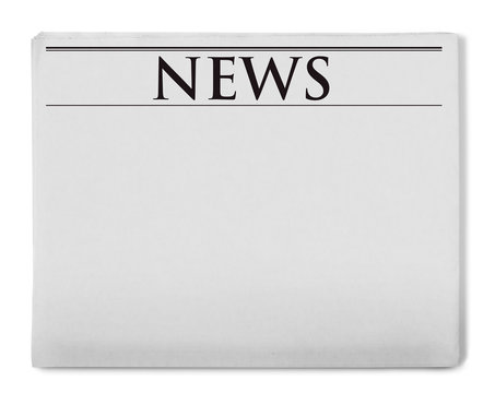 Newspaper isolated on white