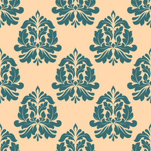 Vintage Seamless Pattern With Abstract Iris Flowers