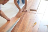 Fototapeta  - Installing laminate flooring