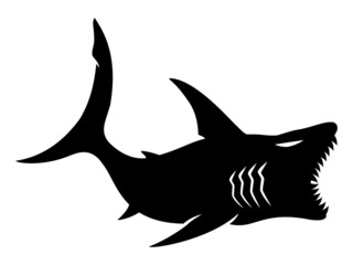 Sticker - Vector sign. Shark.