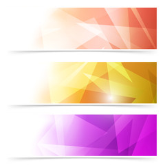 Wall Mural - Modern triangular web banner collection