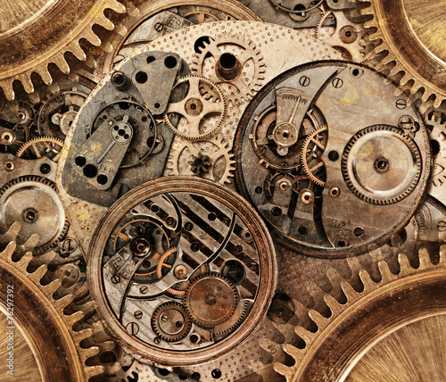 Fotomural Abstract background. Abstract stylized collage of a mechanical d