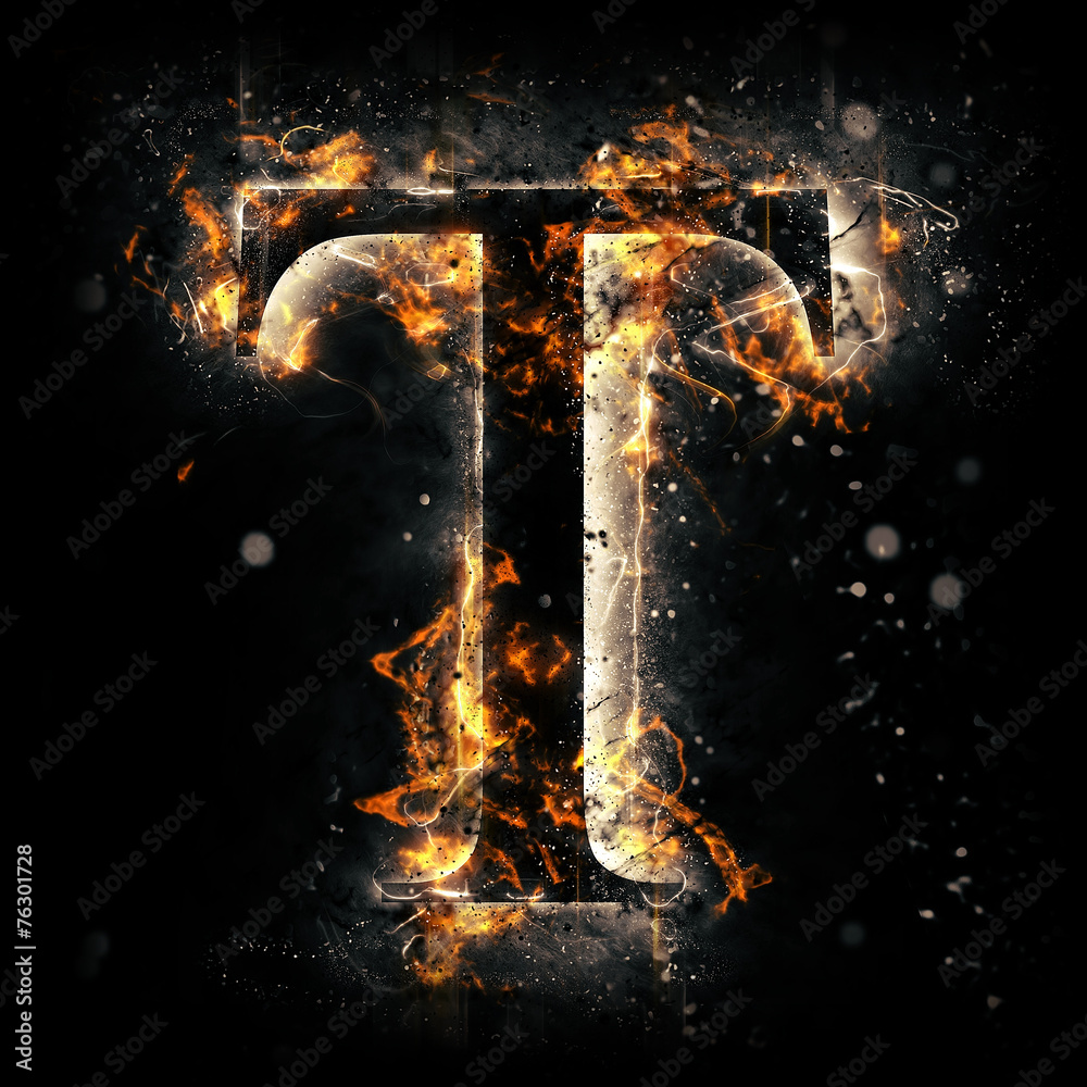 t Fire alphabet. Letter T. の Stock イラスト | Adobe Stock