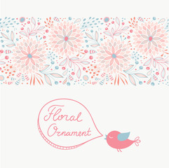 Poster - Seamless floral ornament