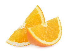 Orange Slices Isolated On White