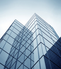 blue texture of glass building