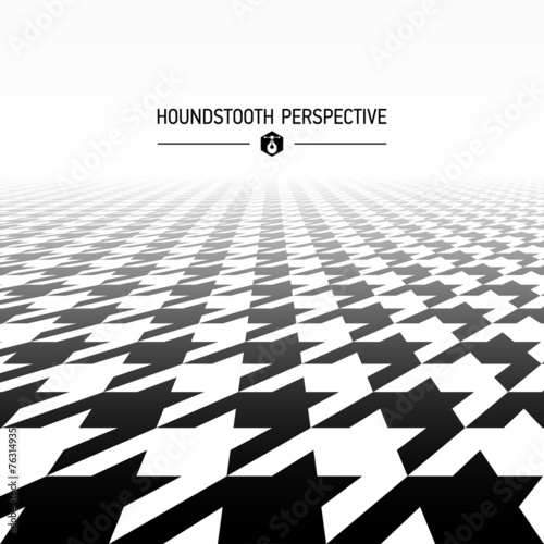 Cuadros en Lienzo Houndstooth pattern in perspective