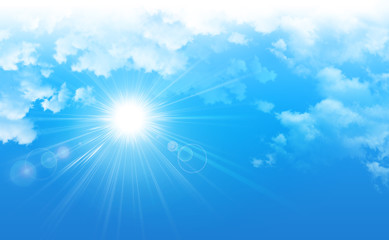 the sun breaking through the clouds