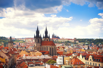 Wall Mural - Beautiful view to Prague