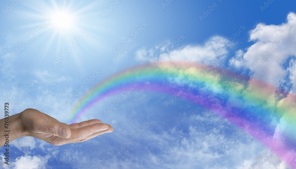 Rainbow Energy Healer - obrazy, fototapety, plakaty 