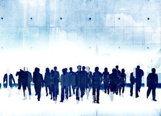 Wall Mural - Business People Commuter Forward Walking Corporate Concept
