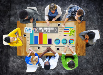 Wall Mural - Business Plan Graph Brainstorming Strategy Idea Info Concept