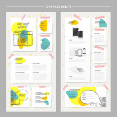 Wall Mural - adorable one page website design