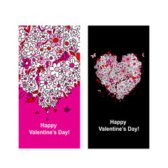 Sticker - Valentine card with heart shape for your design