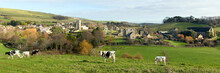 English Village Abbotsbury Dorset UK Panorama