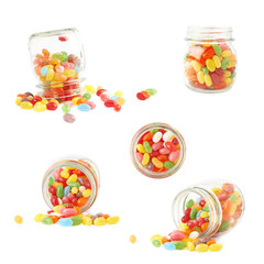 Wall Mural - Composition of a jar and jelly beans