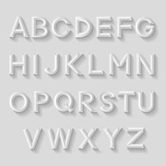 Wall Mural - Decorative emboss alphabet